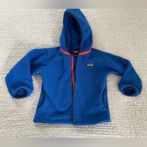 Patagonia Blue Fleece Jacket with Red Accents